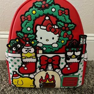 Sanrio Winter Wonderland Loungefly backpack Hello Kitty